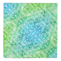 Mosaïque verte aquamarine | fleur de vie
