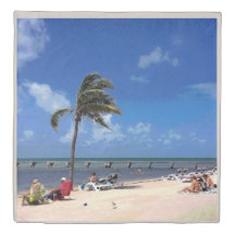 Plage avec Palm de coco