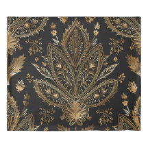 Royal Indian Luxury Black & Gold Duvet Couverture