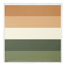 Sage Vert Bruin Blanc Bande Couleur Bloc Literie
