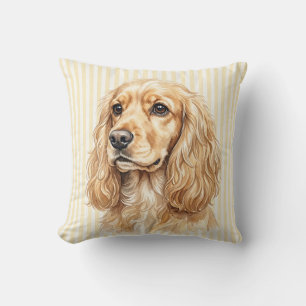 Housse de Coussin à Jeter Cocker Spaniel Chien Aqu