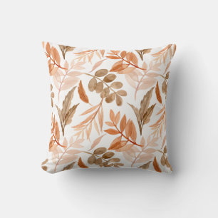Housse de coussin à motif de feuille aquarelle d'a