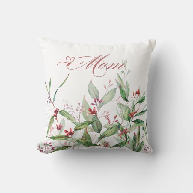 Housse de coussin à personnaliser avec aquarelle e (Recto)