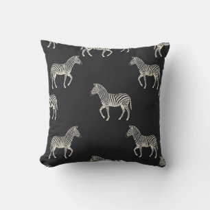 Housse de coussin Art Déco à motif zèbre