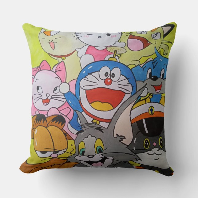 Housse de coussin avec impression de personnages d (Recto)