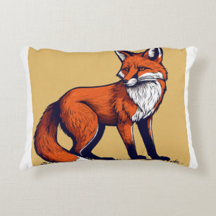 Housse de Coussin avec Logo de Loup Majestueux M