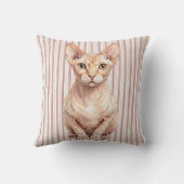 Housse de coussin avec portrait de chat fantaisist (Verso)