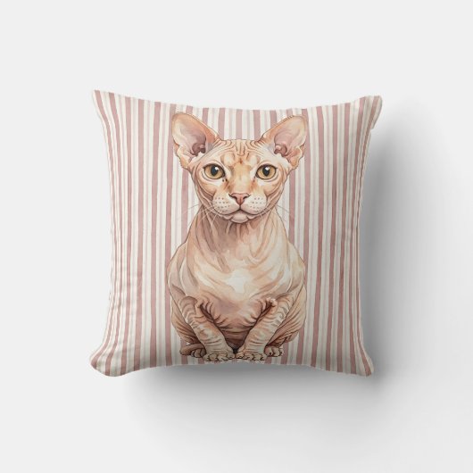 Housse de coussin avec portrait de chat fantaisist (Recto)