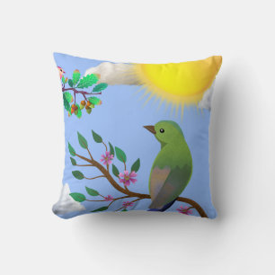 Housse de coussin chanteuse matin ensoleillé
