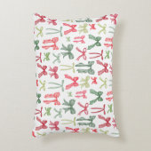 Housse de coussin Coquette Noël Nœuds Rouge Vert (Devant(Vertical))
