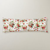 Housse de coussin de corps à la fraise botanique (Dos)