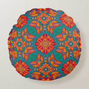Housse de Coussin de Jet de Forme de Fleur Colorée