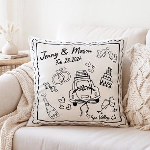 Housse de coussin de mariage personnalisée – Coupl