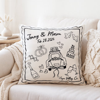 Housse de coussin de mariage personnalisée – Coupl