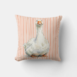 Housse de coussin décorative de ferme d'oie à l'aq