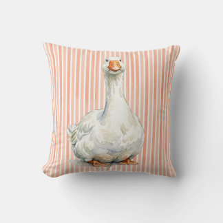 Housse de coussin décorative de ferme d'oie à l'aq