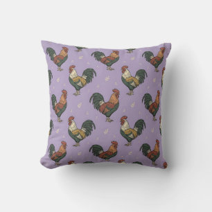 Housse de Coussin Décorative Vintage Coq