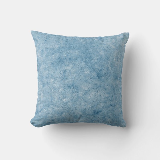 Housse de coussin écrasée en velours bleu (Recto)