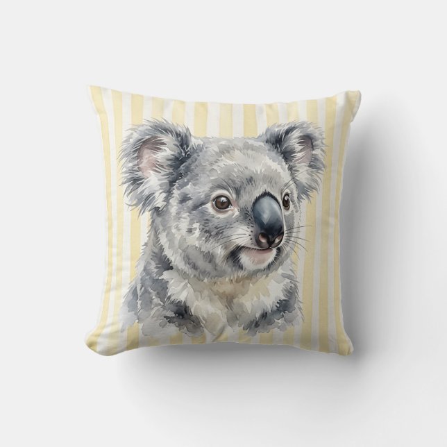 Housse de coussin en aquarelle Koala Bear (Recto)