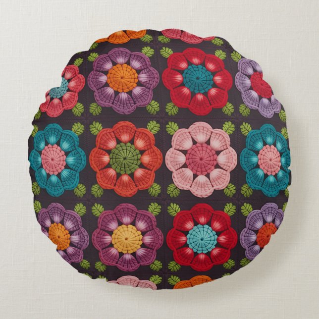 Housse de coussin florale à 20 marguerites - Décor (Devant)