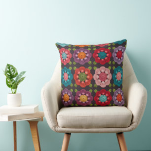 Housse de coussin florale à 20 marguerites - Décor
