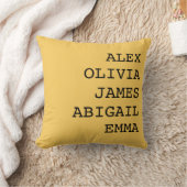 Housse de coussin jetable avec nom de famille pers (Couverture)