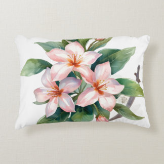 Housse de coussin jeté botanique aquarelle