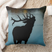Housse de coussin silhouette de cerf bleu – Nature (Couverture)