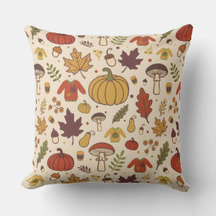 Housse de coussin style aquarelle Citrouille