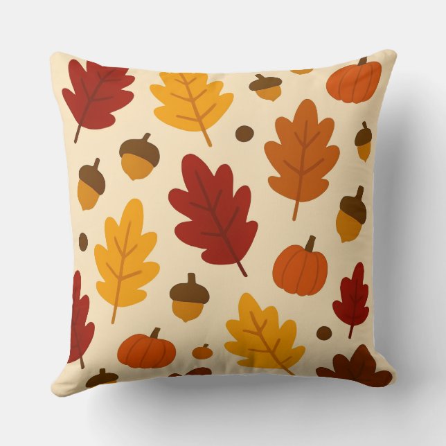 Housse de coussin style aquarelle citrouille  (Verso)