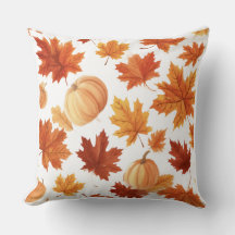Housse de coussin style aquarelle Citrouille