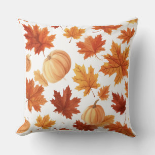 Housse de coussin style aquarelle Citrouille
