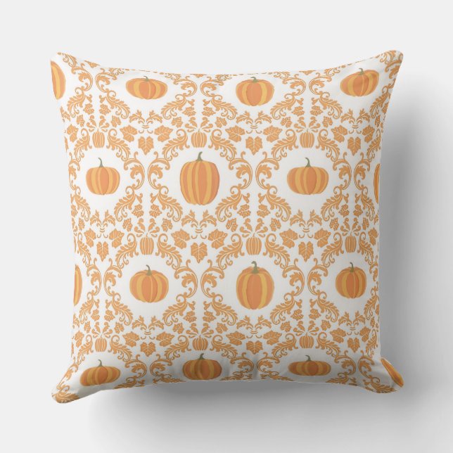 Housse de coussin style aquarelle Citrouille  (Verso)