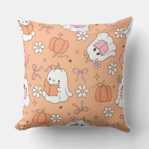 Housse de coussin style aquarelle Citrouille