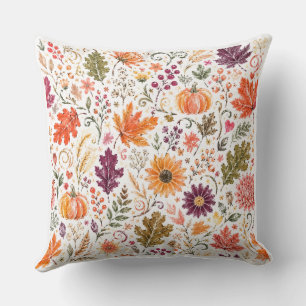 Housse de coussin style citrouille aquarelle
