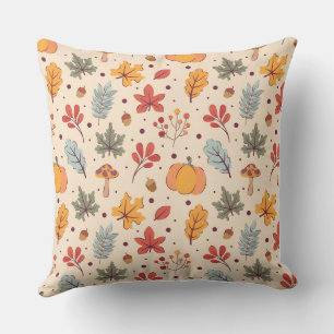 Housse de coussin style citrouille aquarelle