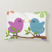 Housse de Coussin / Taie d'oreiller Oiseaux Chante (Dos)