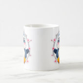 Housse de mug 3d manchot, conception de housse de (Centre)
