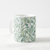 Housse de mug à feuilles d'eucalyptus aquarelle sa (Devant gauche)