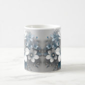 Housse de mug fleurs blanches 3D, housse de mug de (Centre)
