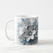 Housse de mug fleurs blanches 3D, housse de mug de (Gauche)