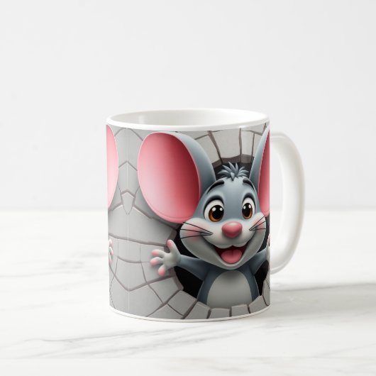 Housse de mug souris mignonne 3D, conception de ho (Devant droit)