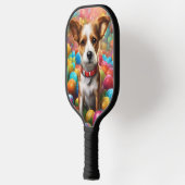 Housse de raquette de Pickleball avec chiot de des (Gauche)