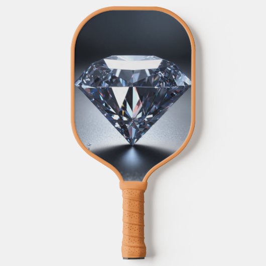 Housse de raquette de pickleball marron avec logo (Recto)