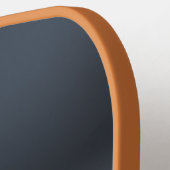 Housse de raquette de pickleball marron avec logo (Détail gauche)
