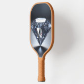 Housse de raquette de pickleball marron avec logo (Gauche)