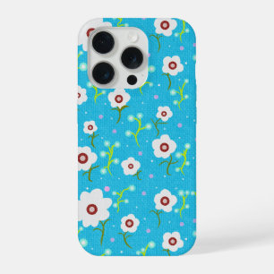 Housse de téléphone motif fleurs vintage