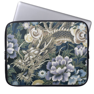 Housse d'ordinateur portable à motif floral de dra
