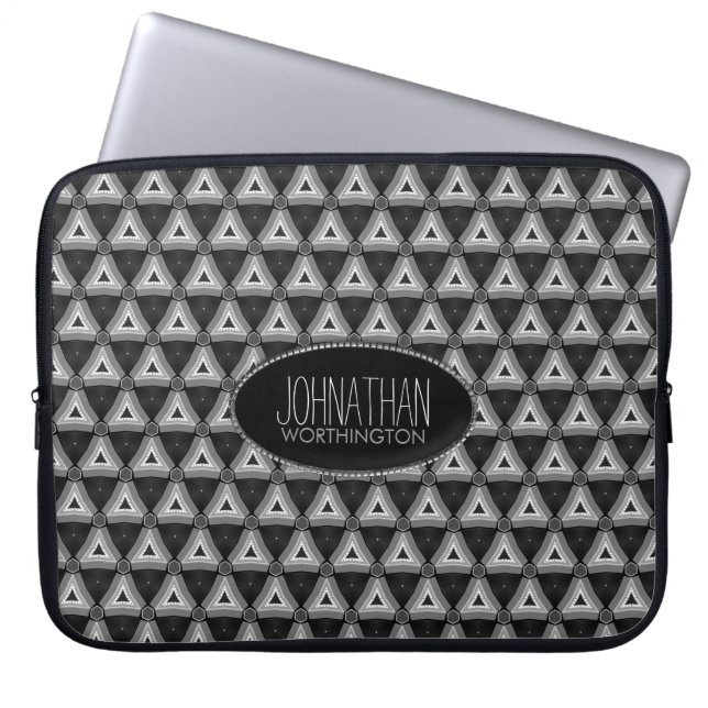 Housse d'ordinateur portable à motif Triangles azt (Devant)