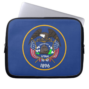 Housse d'ordinateur portable Drapeau de l'Utah